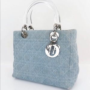 Christian Dior S/M Lady Dior denim handbag
